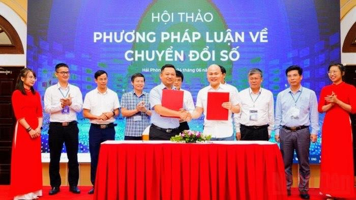 Sở Thông tin và Truyền thông Hải Phòng và Tập đoàn BKAV ký kết biên bản ghi nhớ hợp tác thực hiện chuyển đổi số. Giải pháp chuyển đổi số bền vững -0