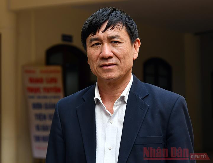 Ông Lê Đình Quảng, Phó Trưởng Ban Quan hệ lao động, Tổng liên đoàn Lao động Việt Nam (Ảnh: Duy Linh). Nhiều người dùng đóng BHXH tự nguyện qua cổng dịch vụ công -0