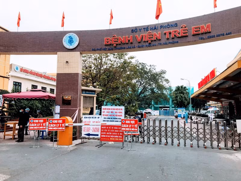 Bệnh viện Trẻ em Hải Phòng tạm thời bị phong tỏa.