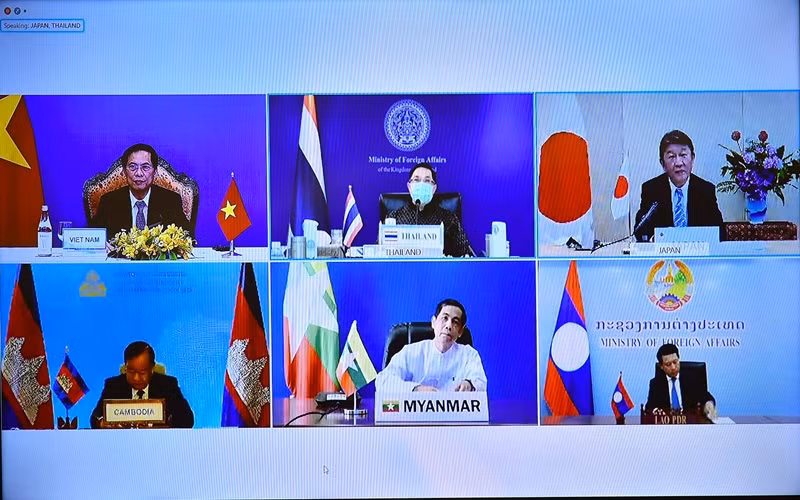 Hội nghị diễn ra theo hình thức trực tuyến. (Ảnh do báo Thế giới và Việt Nam cung cấp) 