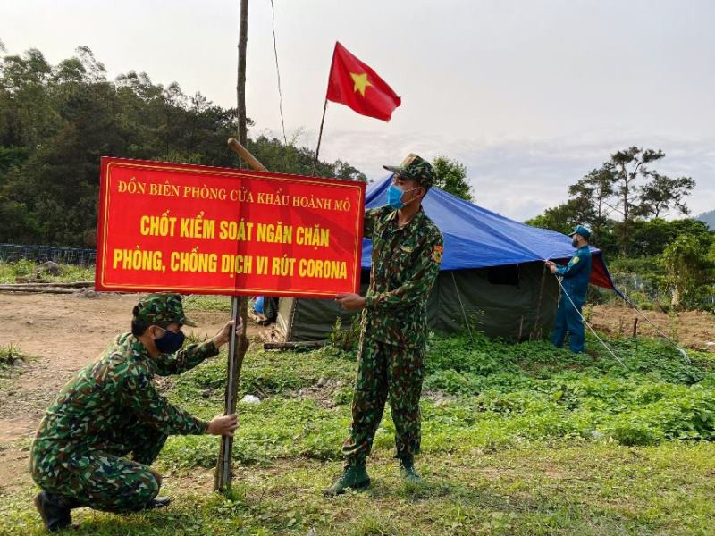Chốt kiểm soát của Bộ đội Biên phòng ngăn chặn người xuất nhập cảnh trái phép trên tuyến biên giới huyện Bình Liêu, Quảng Ninh. Quảng Ninh xử nghiêm người đứng đầu thiếu trách nhiệm trong phòng, chống dịch -0