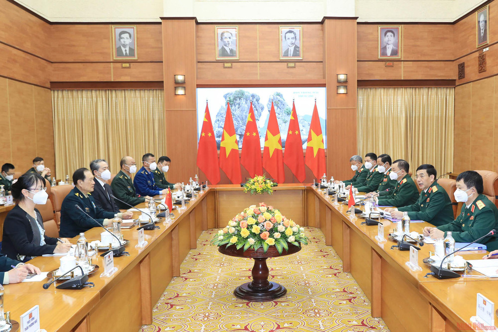 Đoàn đại biểu quân sự cấp cao Việt Nam hội đàm với Đoàn đại biểu quân sự cấp cao CHND Trung Hoa. Triển khai có hiệu quả các lĩnh vực hợp tác quốc phòng giữa Việt Nam và Trung Quốc -0