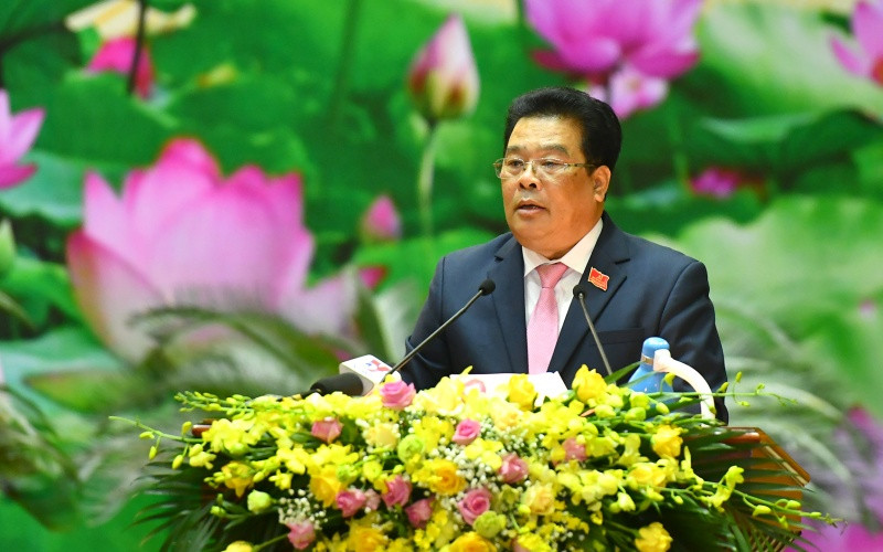 Bí thư Đảng ủy Khối các cơ quan Trung ương Sơn Minh Thắng phát biểu khai mạc Đại hội. 3_6082-1603878046170.jpg