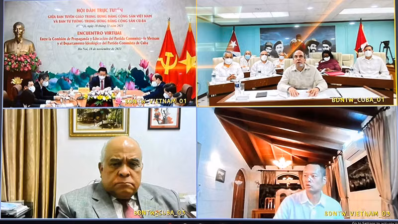 Ban Tuyên giáo Trung ương hội đàm với Ban Tư tưởng Trung ương Đảng Cộng sản Cuba -0