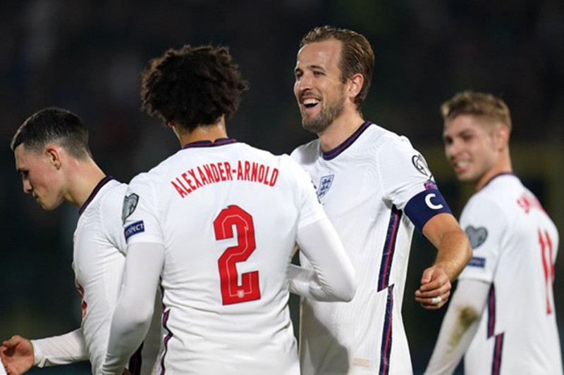 Harry Kane ghi 4 bàn, đưa Anh đến Qatar dự World Cup 2022. (Ảnh: Getty Images) Vòng loại World Cup: Italy đá play-off, Anh thắng hủy diệt 10-0 -0