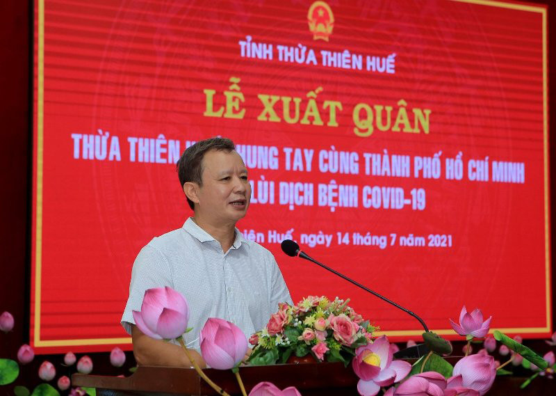 Bí thư Tỉnh ủy Lê Trường Lưu động viên các y, bác sĩ. Thừa Thiên Huế chi viện 127 y, bác sĩ hỗ trợ TP Hồ Chí Minh và các tỉnh phía nam -0