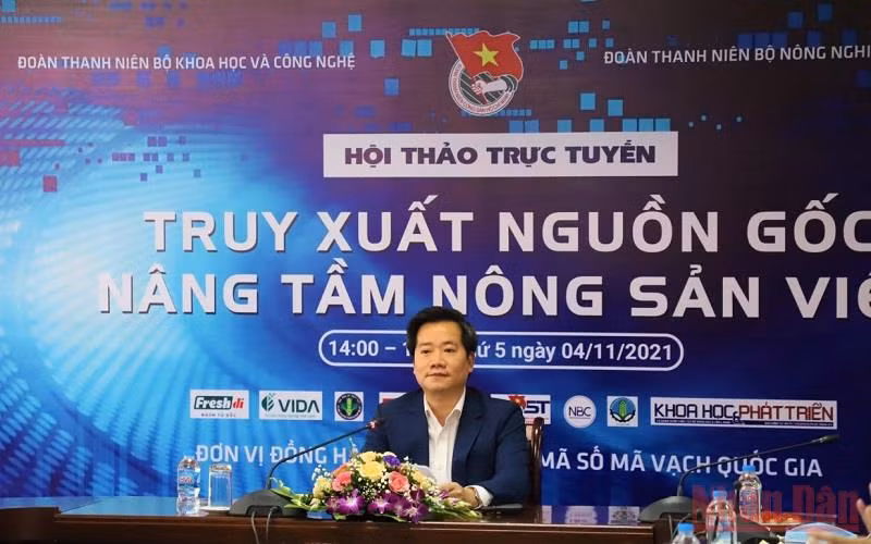 Ông Nguyễn Hoàng Linh, Phó Tổng cục trưởng Tiêu chuẩn Đo lường Chất lượng (Bộ Khoa học và Công nghệ) phát biểu tại hội thảo.