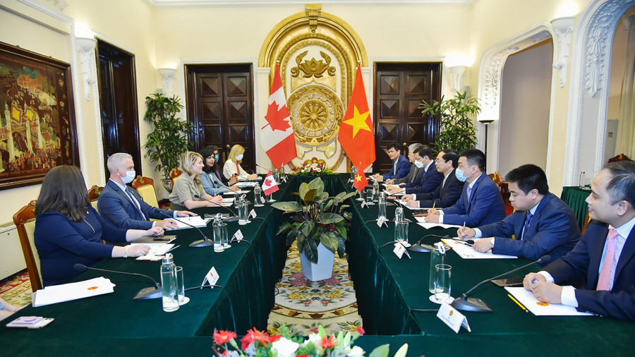 Toàn cảnh cuộc hội đàm. Canada mong muốn mở rộng quan hệ hợp tác với Việt Nam -0