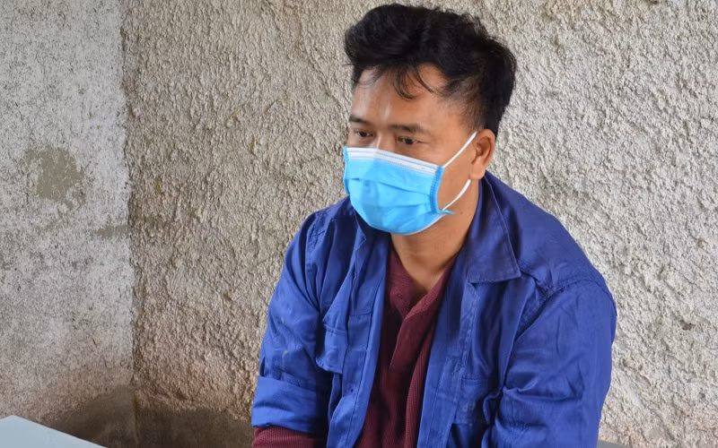 Đối tượng Nguyễn Minh Chất tại cơ quan điều tra.