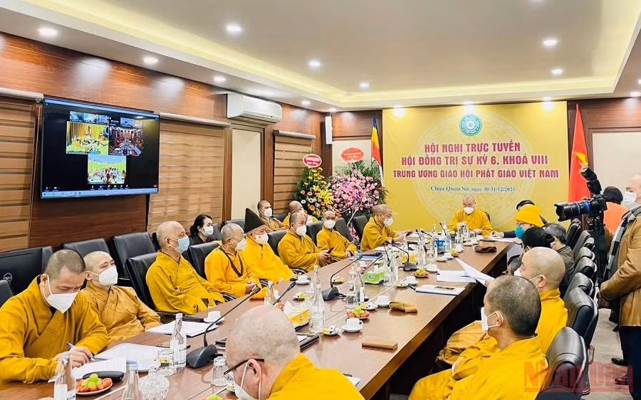 Hội nghị kỳ 6-Khóa VIII (nhiệm kỳ 2017-2022), Hội đồng Chứng minh, Hội đồng Trị sự Giáo hội Phật giáo Việt Nam. (Ảnh: THIỆN MINH)