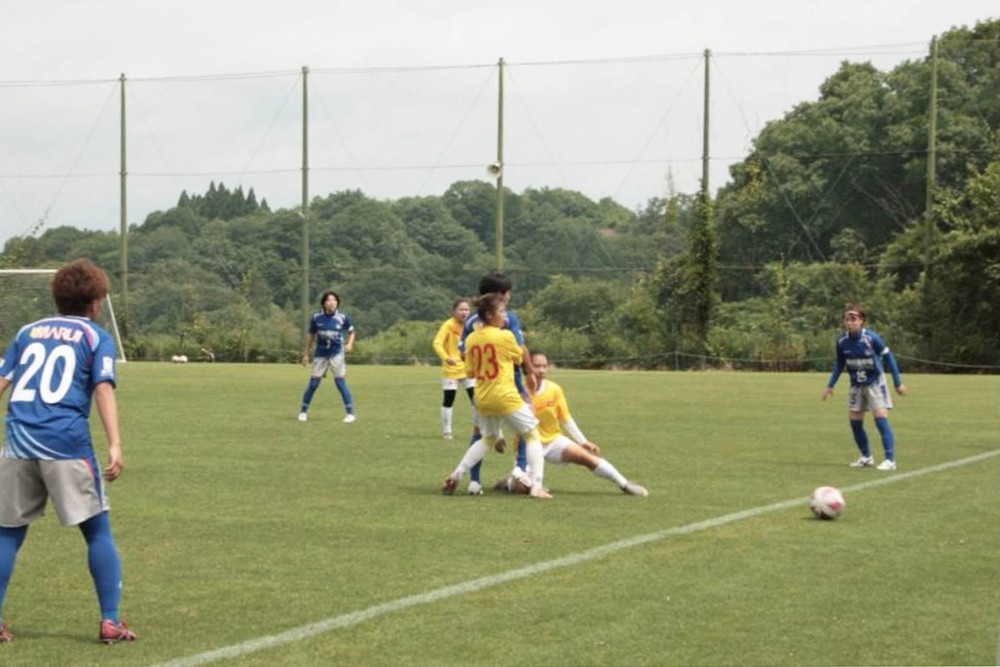 Đội tuyển nữ U18 quốc gia thua nhưng rút ra nhiều bài học từ trận giao hữu. (Ảnh: VFF) U18 nữ quốc gia đá giao hữu với CLB Yunogo Belle -0