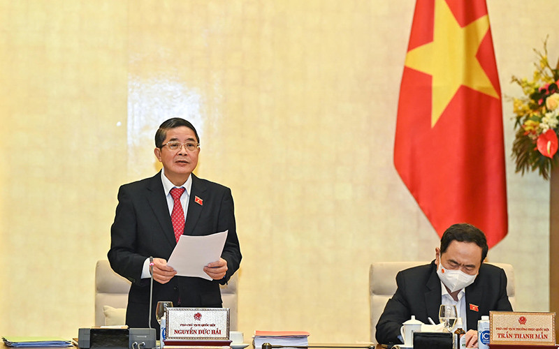 Phó Chủ tịch Quốc hội Nguyễn Đức Hải kết luận nội dung thảo luận tại phiên họp. (Ảnh: Duy Linh) Dành cơ chế, chính sách đặc thù phát triển thành phố Khánh Hòa là cần thiết -0
