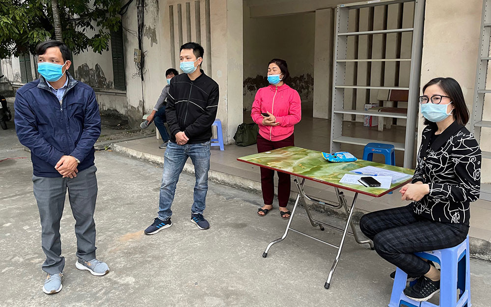 Nơi tiếp nhận sự hỗ trợ vật chất cho Bệnh viện dã chiến tại Bệnh viện Đại học Kỹ thuật y tế Hải Dương. Bệnh viện dã chiến ở Hải Dương tiếp nhận 146 bệnh nhân -0