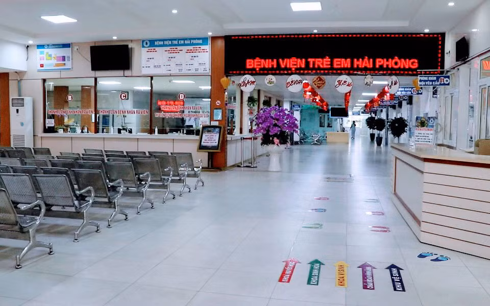 Một số khu vực của Bệnh viện Trẻ em Hải Phòng sẵn sàng hoạt động trở lại.