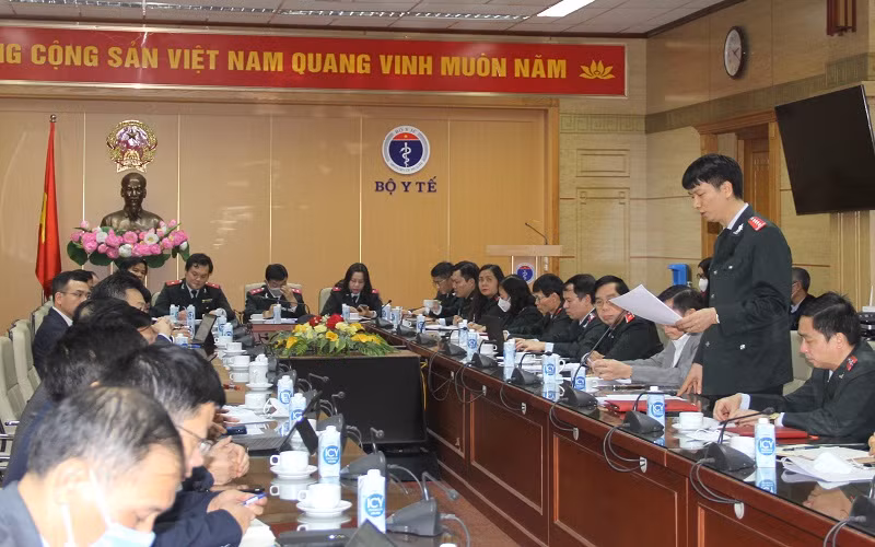 Một buổi làm việc của Thanh tra Chính phủ tại Bộ Y tế. (Ảnh: Thanh tra)