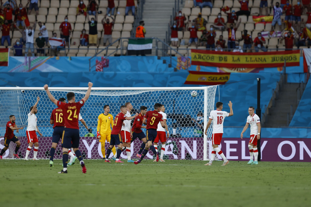 Morata ghi bàn thắng đầu tiên cho tuyển Tây Ban Nha tại Euro 2020. (Ảnh: UEFA) Phung phí cơ hội, Tây Ban Nha tiếp tục bị cầm hòa -0