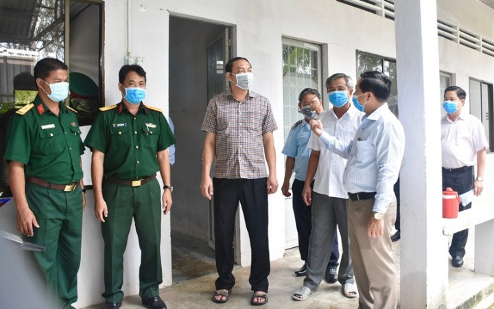 Ban Chỉ đạo của tỉnh Kiên Giang đi kiểm tra công tác phòng dịch Codid-19 tại huyện biên giới Giang Thành.