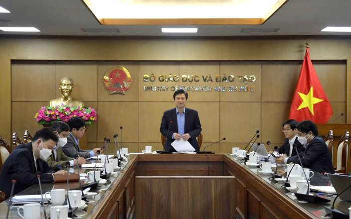 Thứ trưởng Nguyễn Hữu Độ phát biểu kết luận Hội nghị. (Nguồn: Bộ Giáo dục và Đào tạo) Linh hoạt, sáng tạo hoàn thành nhiệm vụ học kỳ 1 năm học 2021-2022 -0