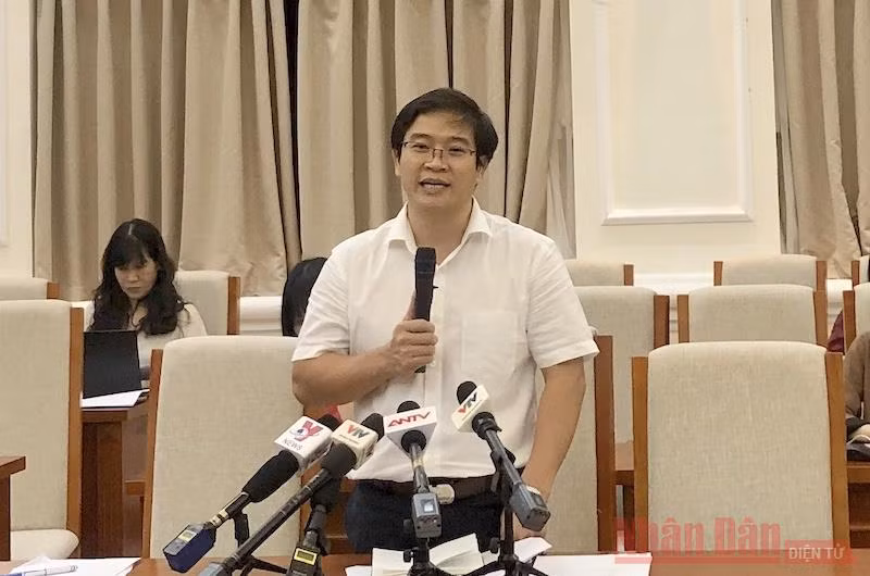 Vụ trưởng Vụ Giáo dục tiểu học, Bộ GD-ĐT Thái Văn Tài (Ảnh: LÊ HÀ)