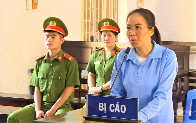 Bị cáo Đào Thanh Tâm tại phiên tòa.