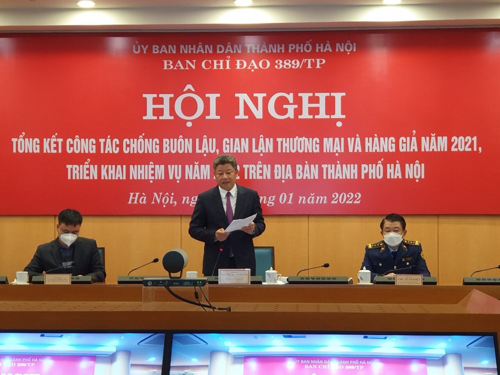 Ban Chỉ đạo 389 Hà Nội đã xử lý 25.306 vụ vi phạm về buôn lậu, gian lận thương mại trong năm 2021. (Ảnh: moit.gov.vn)