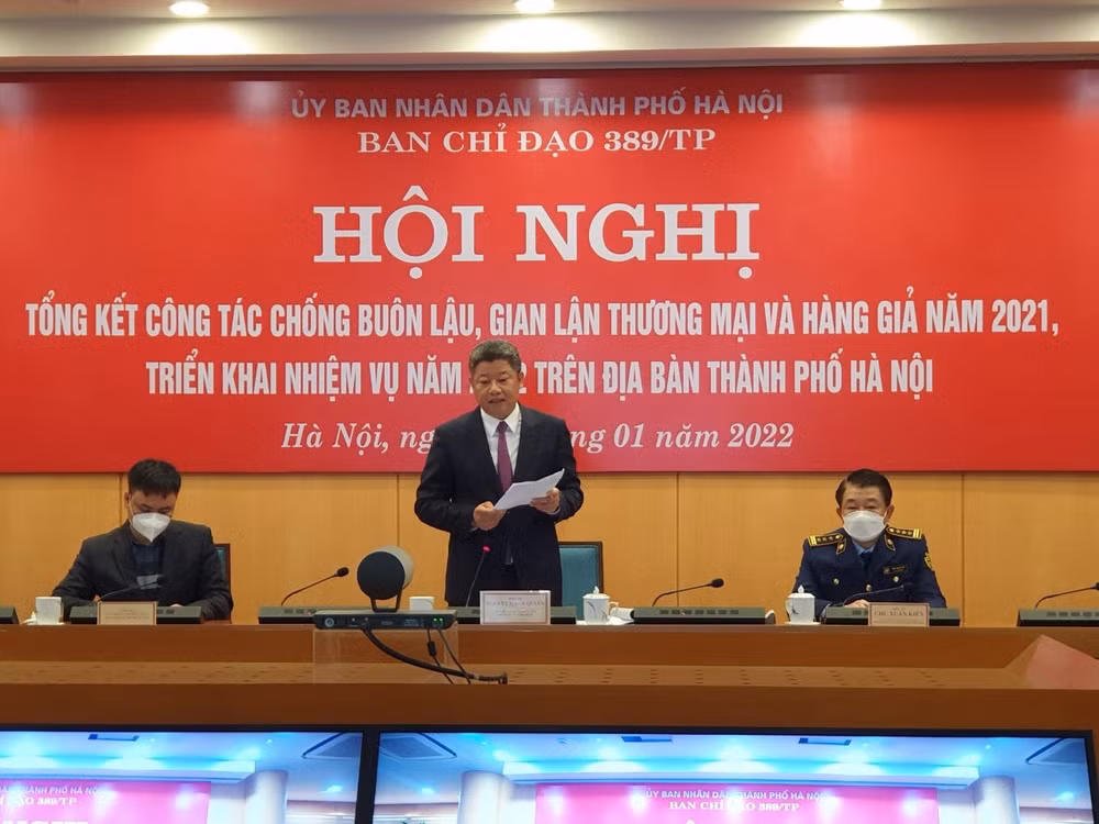 Ban Chỉ đạo 389 Hà Nội đã xử lý 25.306 vụ vi phạm về buôn lậu, gian lận thương mại trong năm 2021. (Ảnh: moit.gov.vn)