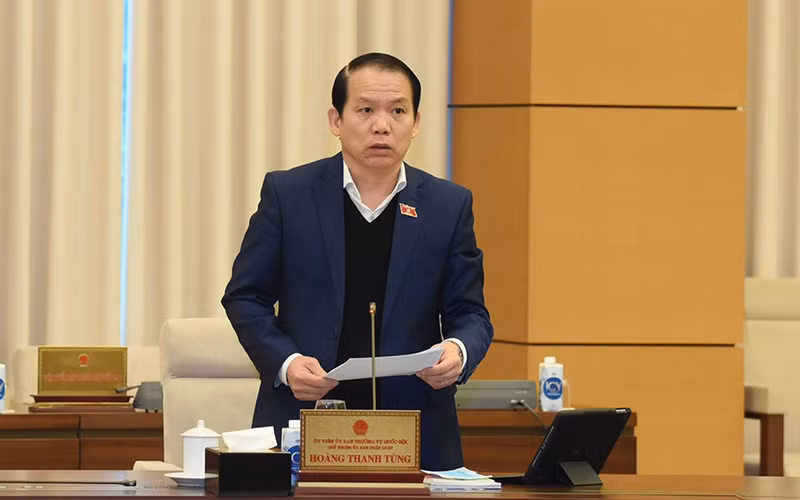 Chủ nhiệm Ủy ban Pháp luật Hoàng Thanh Tùng. Ảnh: QUANG KHÁNH