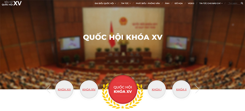 Giao diện Trang thông tin đặc biệt về bầu cử. Thông tấn xã Việt Nam ra mắt trang thông tin đặc biệt về bầu cử -0