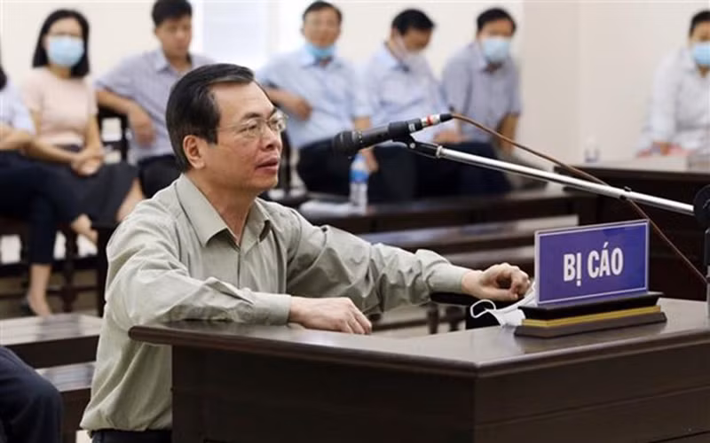 Bị cáo Vũ Huy Hoàng. (Ảnh: Phạm Kiên/TTXVN)