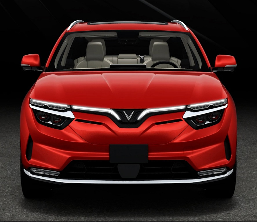 Xe VF32 là xe SUV cỡ trung. VinFast ra mắt ba dòng xe điện tự lái -0