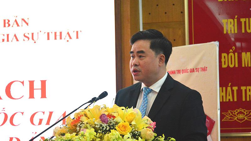 PGS, TS Phạm Minh Tuấn, Giám đốc - Tổng Biên tập Nhà xuất bản Chính trị quốc gia Sự thật. Giới thiệu cuốn sách về an ninh quốc gia do Bộ trưởng Công an Tô Lâm chủ biên -0