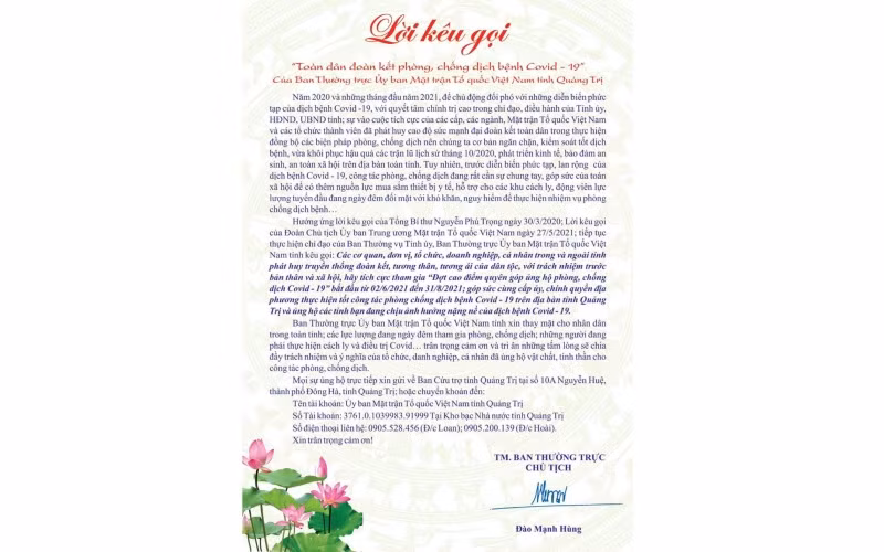 Thơm thảo những tấm lòng người dân Quảng Trị -0