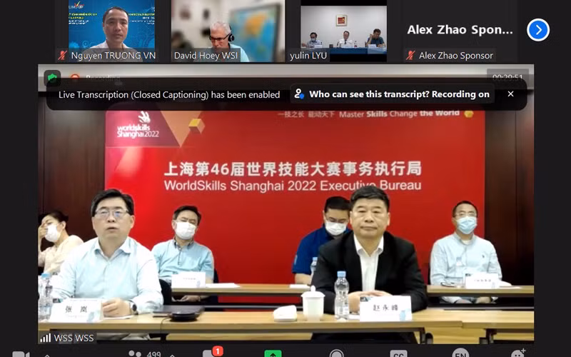 Tổ chức Kỹ năng thế giới (WSI) tổ chức cuộc họp trực tuyến ngày 31/5/2021.