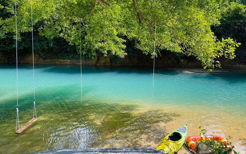 Khu cắm trại Blue Diamond tại Khe Gát, xã Xuân Trạch, huyện Bố Trạch.