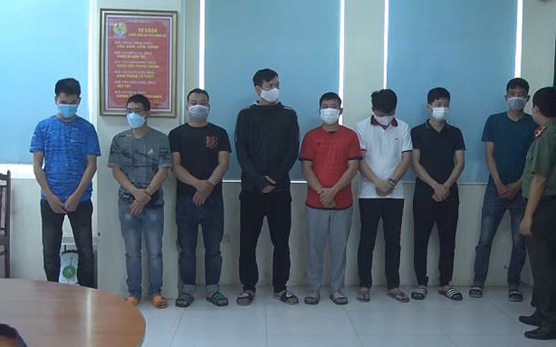 Các đối tượng bị bắt trong vụ án liên quan đến đường dây đánh bạc hàng nghìn tỷ đồng qua mạng Internet.