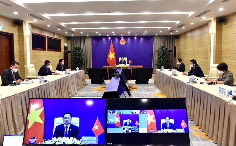 Hội nghị diễn ra theo hình thức trực tuyến. (Ảnh: Trần Hải) 2.jpg -0