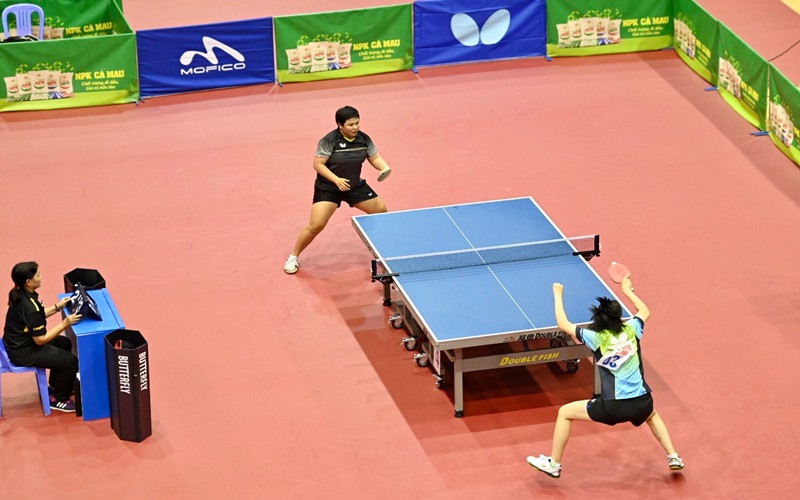 Đức Tuân và Mỹ Trang vô địch chung kết đơn nam và đơn nữ ảnh 2 Trận chung kết đơn nữ và đơn nam hấp dẫn, kịch tính -0