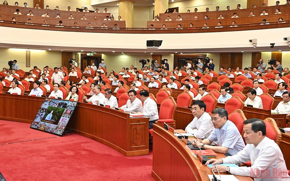 Các đại biểu dự Hội nghị. Hình ảnh Hội nghị toàn quốc tổn kết 10 năm công tác phòng, chống tham nhũng, tiêu cực -7