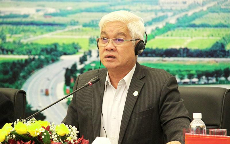 Bí thư Tỉnh ủy Bình Dương Nguyễn Văn Lợi phát biểu ý kiến tại hội nghị trực tuyến với Tập đoàn NTT East. Bình Dương khởi động nhiều dự án hợp tác với các tập đoàn Nhật Bản -0