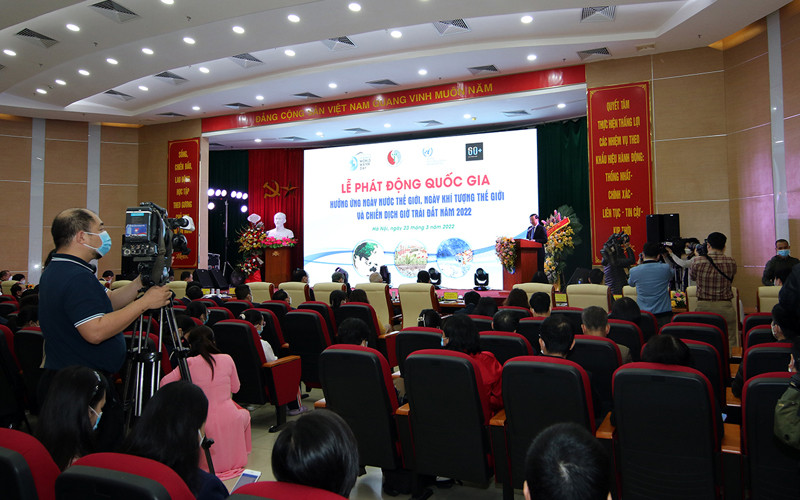 Toàn cảnh lễ phát động. Sẵn sàng ứng phó với thiên tai và biến đổi khí hậu ngày một tốt hơn -0