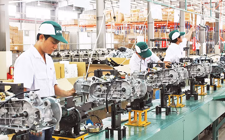 Sản xuất, lắp ráp xe máy tại doanh nghiệp FDI ở Bình Dương.