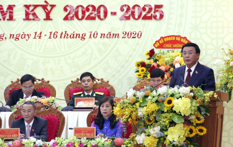Đồng chí Nguyễn Xuân Thắng phát biểu chỉ đạo đại hội. Khai mạc Đại hội đại biểu Đảng bộ tỉnh Lâm Đồng lần thứ 11 -0
