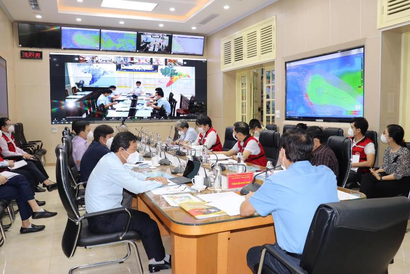 Toàn cảnh cuộc họp trực tuyến Ban chỉ đạo Trung ương về Phòng chống thiên tai với các địa phương ngày 8/9. Khẩn trương chuẩn bị phương án ứng phó báo Conson -0