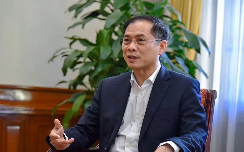 Bộ trưởng Ngoại giao Bùi Thanh Sơn. (Ảnh do báo Thế giới và Việt Nam cung cấp)