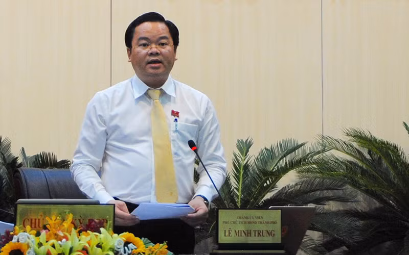 Đồng chí Lê Minh Trung, Ủy viên Ban Thường vụ Thành ủy, Phó Bí thư Đảng đoàn, Phó Chủ tịch Thường trực Hội đồng nhân dân thành phố Đà Nẵng.