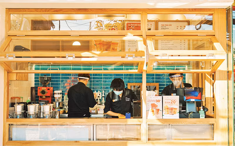 Ki-ốt bán cà-phê là mô hình mới của The Coffee House ngay sau dịch Covid-19 diễn biến phức tạp.