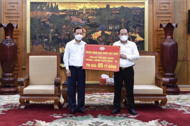 NHNN ủng hộ tỉnh Bắc Giang phòng, chống dịch Covid-19. Ngân hàng Nhà nước ủng hộ Bắc Ninh và Bắc Giang chống dịch -0