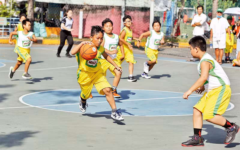 Giờ chơi thể thao của học sinh tại một trường THCS ở TP Hồ Chí Minh.