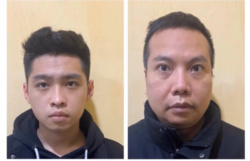 Hai đối tượng cầm đầu đường dây mại dâm.