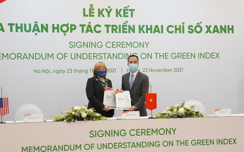 Phòng Thương mại và Công nghiệp Việt Nam (VCCI) và Công ty TNHH Nước giải khát Suntory Pepsico Việt Nam (SPVB) ký bản ghi nhớ về hợp tác triển khai Chỉ số Xanh. Hoa Kỳ hỗ trợ sáng kiến Chỉ số Xanh nhằm thúc đẩy hệ sinh thái kinh doanh thân thiện với môi trường tại Việt Nam -0